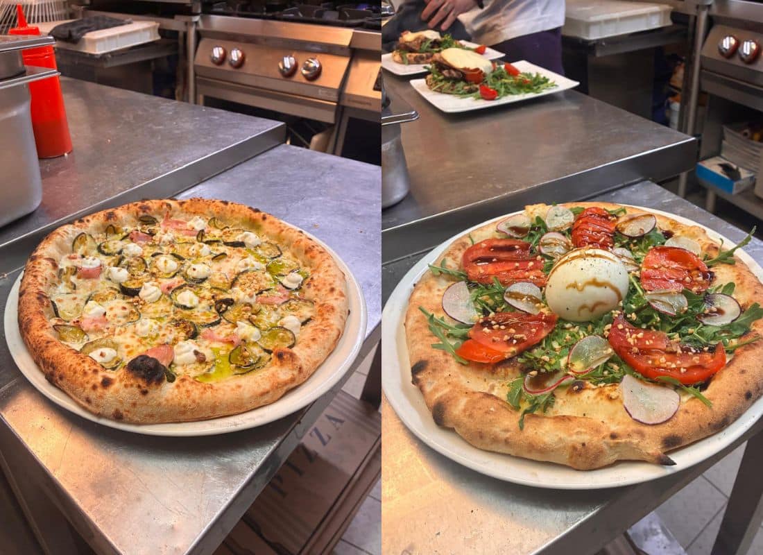 Préparation des pizzas napolitaines en cuisine